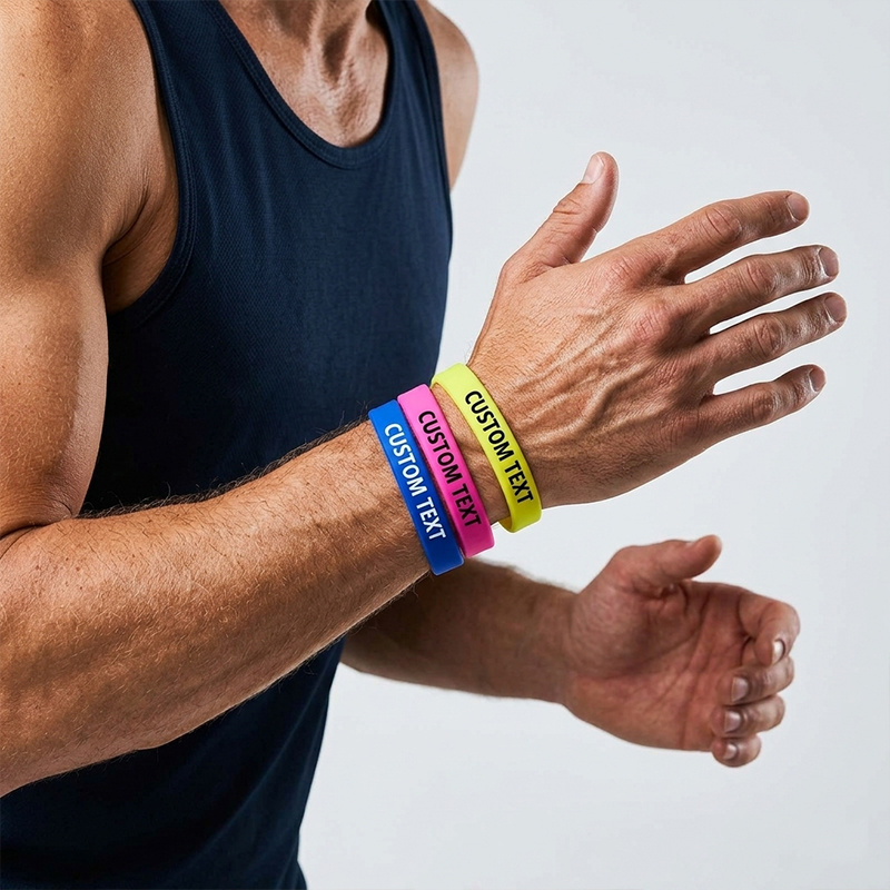 30pcs Custom Silicone Wristbands Set, Personalised Gift